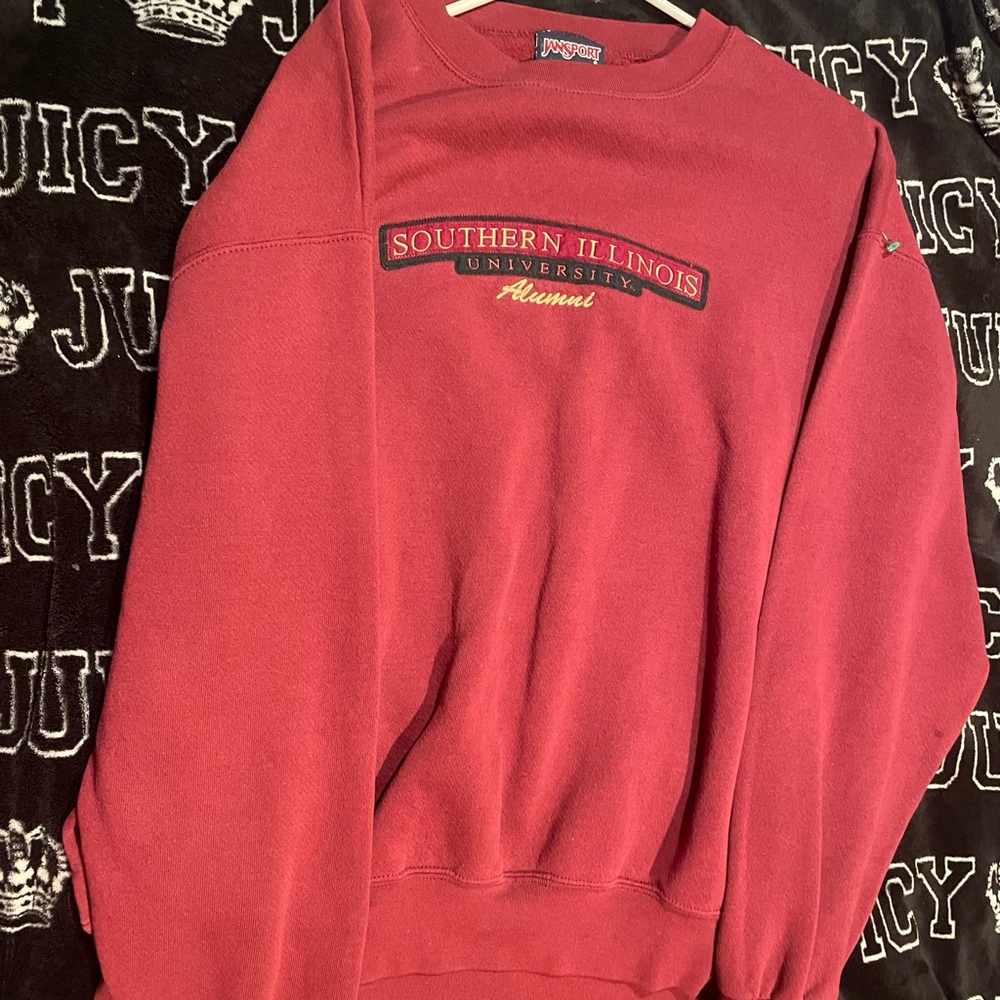 Red vintage college sweater